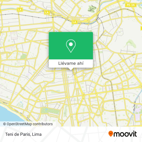 Mapa de Teni de Paris