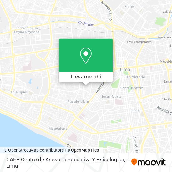 Mapa de CAEP Centro de Asesoria Educativa Y Psicologica