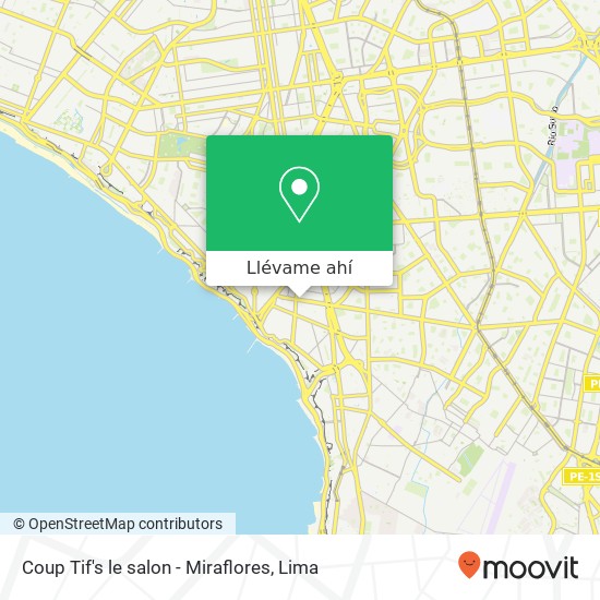 Mapa de Coup Tif's le salon - Miraflores