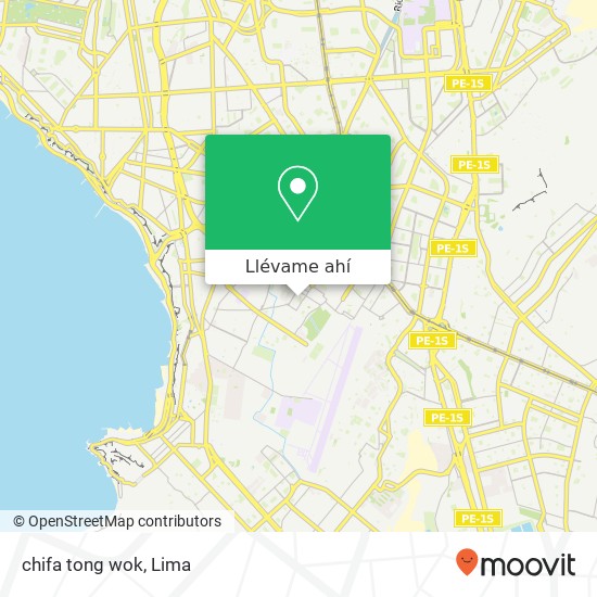 Mapa de chifa tong wok