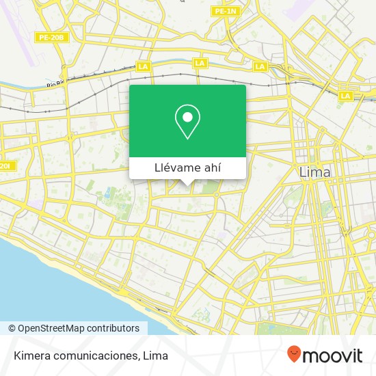 Mapa de Kimera comunicaciones