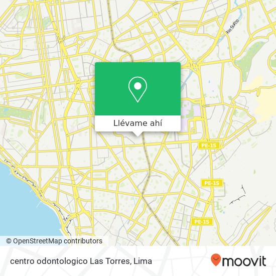 Mapa de centro odontologico Las Torres