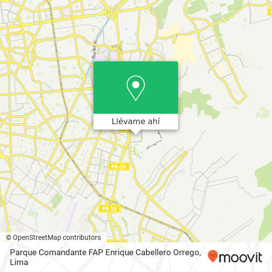 Mapa de Parque Comandante FAP Enrique Cabellero Orrego