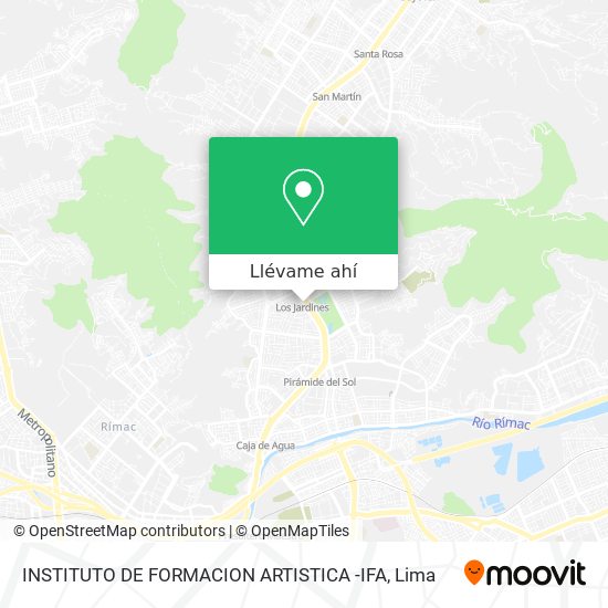 Mapa de INSTITUTO DE FORMACION ARTISTICA -IFA