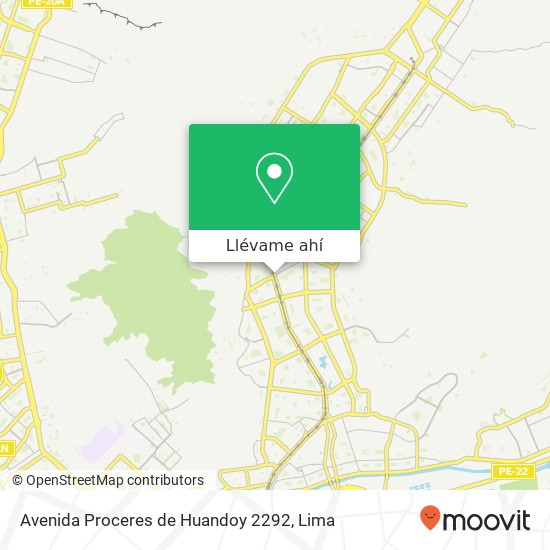 Mapa de Avenida Proceres de Huandoy 2292