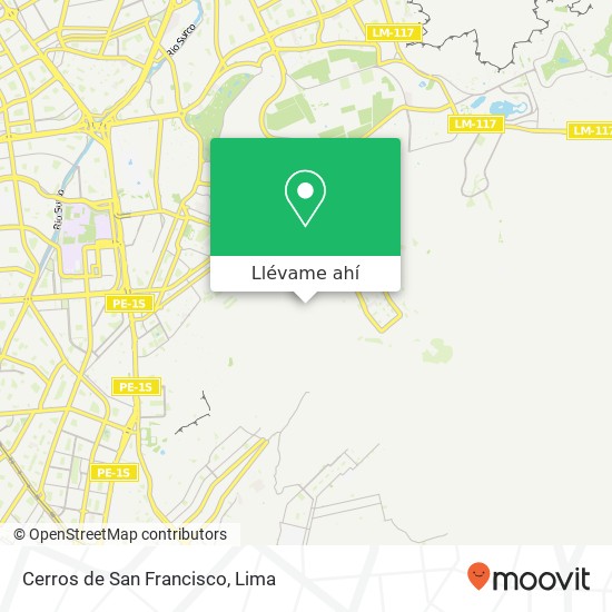 Mapa de Cerros de San Francisco