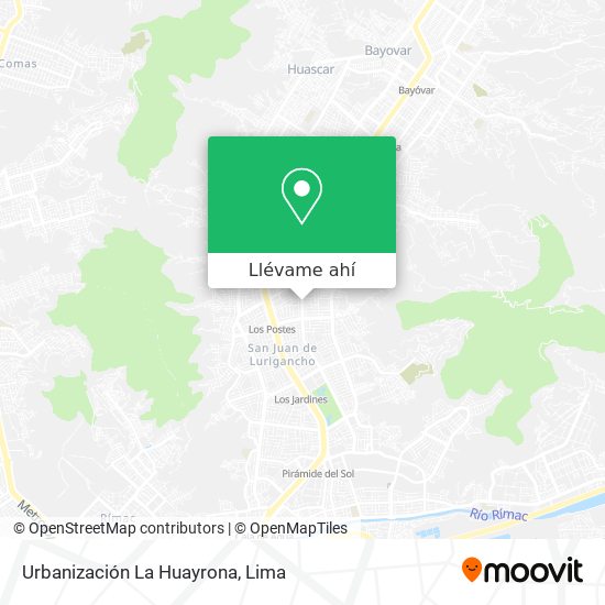 Mapa de Urbanización La Huayrona