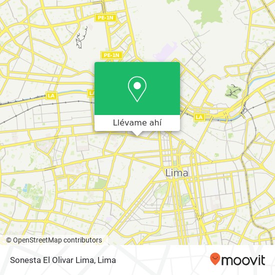 Mapa de Sonesta El Olivar Lima