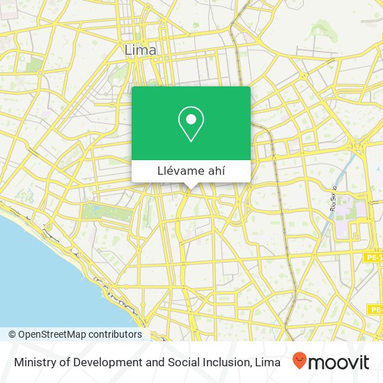 Mapa de Ministry of Development and Social Inclusion