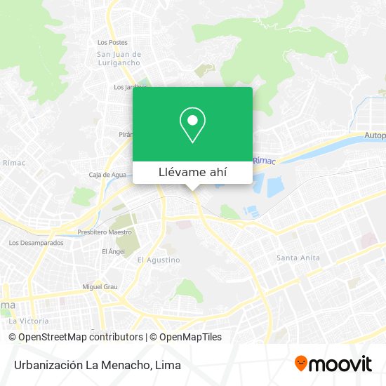 Mapa de Urbanización La Menacho