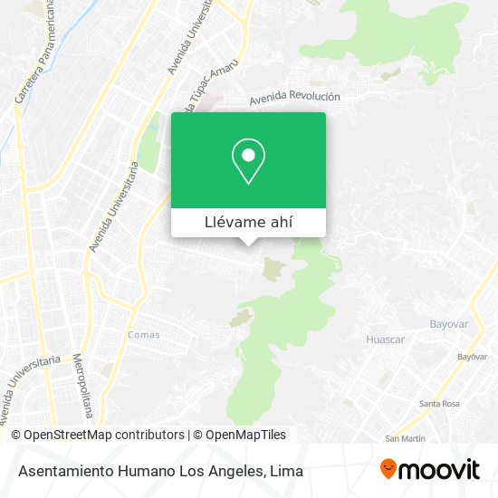 Mapa de Asentamiento Humano Los Angeles
