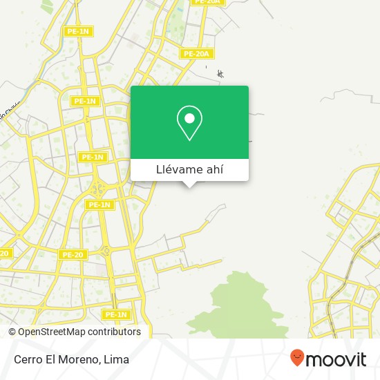 Mapa de Cerro El Moreno