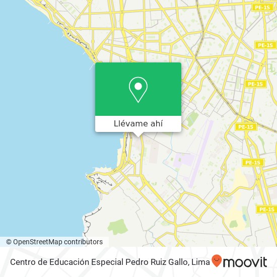 Mapa de Centro de Educación Especial Pedro Ruiz Gallo