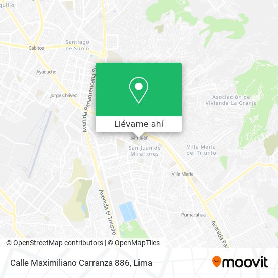 Mapa de Calle Maximiliano Carranza 886