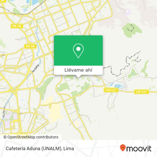 Mapa de Cafetería Aduna (UNALM)