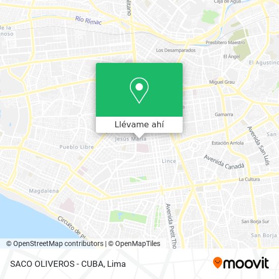 Mapa de SACO OLIVEROS - CUBA