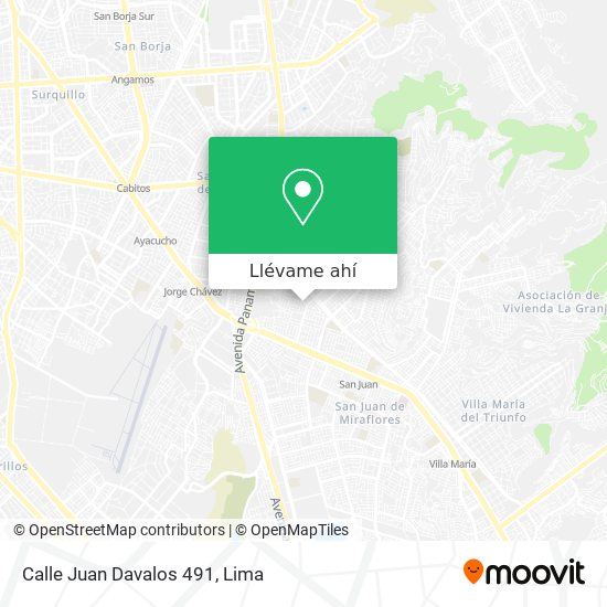 Mapa de Calle Juan Davalos 491