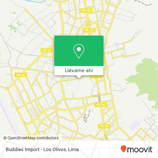Mapa de Buddies Import - Los Olivos