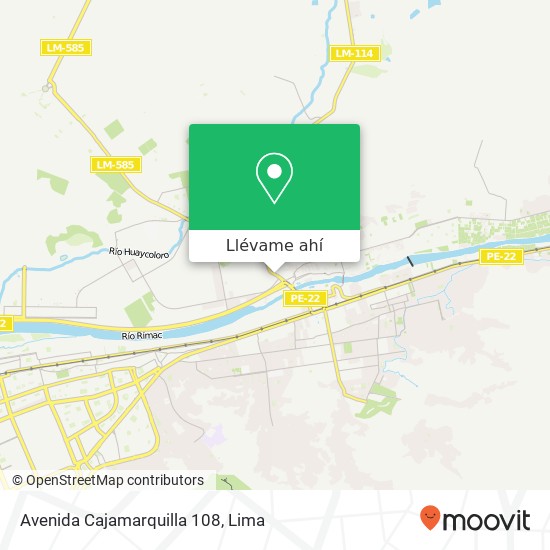 Mapa de Avenida Cajamarquilla 108