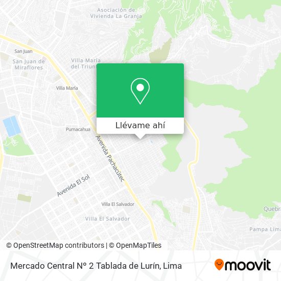 Mapa de Mercado Central Nº 2 Tablada de Lurín
