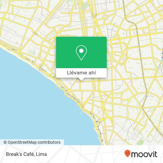 Mapa de Break's Café, 732 Avenida Angamos Oeste Chacarilla-Santa Cruz, Miraflores, 15074