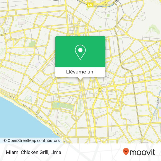 Mapa de Miami Chicken Grill, Avenida Arequipa Lince, Lima, 14