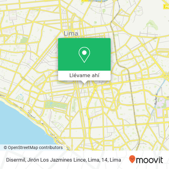 Mapa de Disermil, Jirón Los Jazmines Lince, Lima, 14