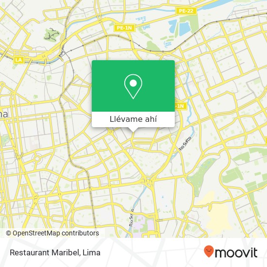 Mapa de Restaurant Maribel, Ate, Lima, 15022