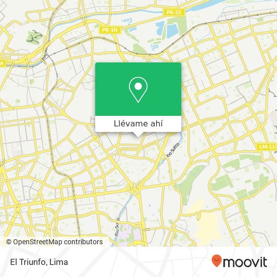 Mapa de El Triunfo, Avenida Los Sauces Ate, Lima, 3