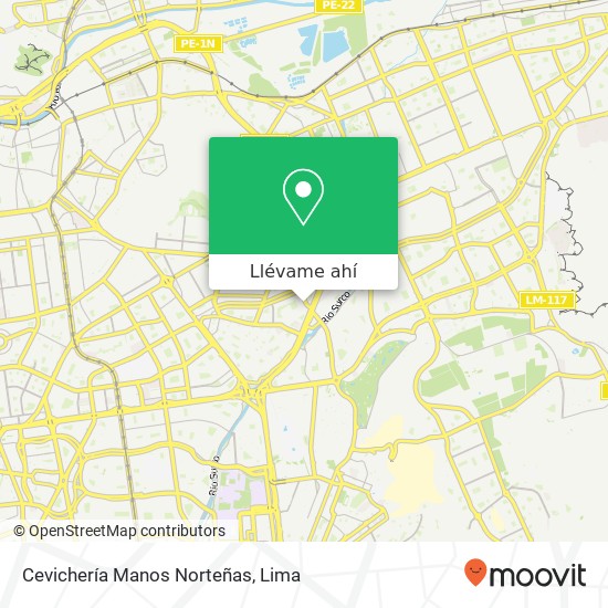 Mapa de Cevichería Manos Norteñas, Avenida Hermes Ate, Lima, 3