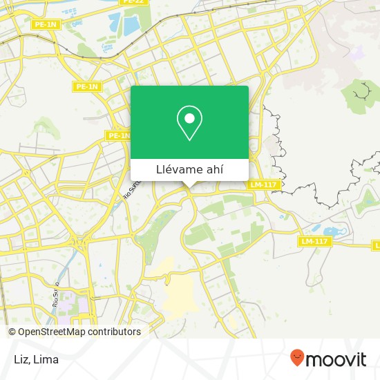 Mapa de Liz, Calle Los Canarios La Molina, Lima, 12