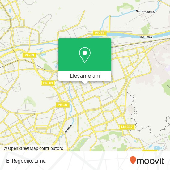 Mapa de El Regocijo, Avenida Los Rosales Santa Anita, Lima, 43