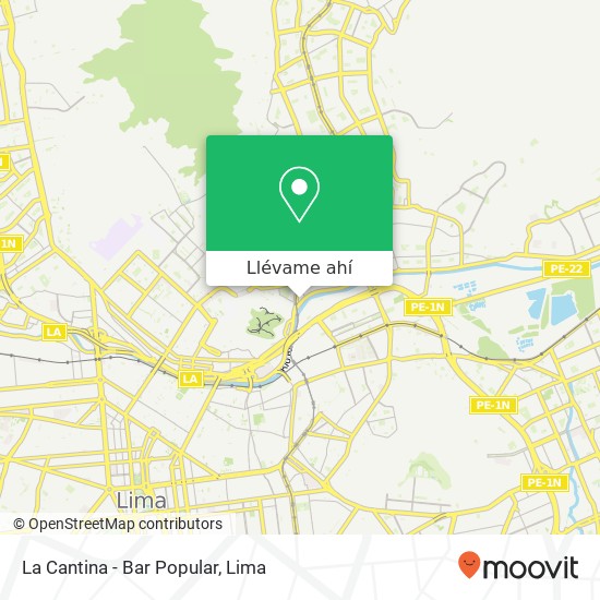 Mapa de La Cantina - Bar Popular