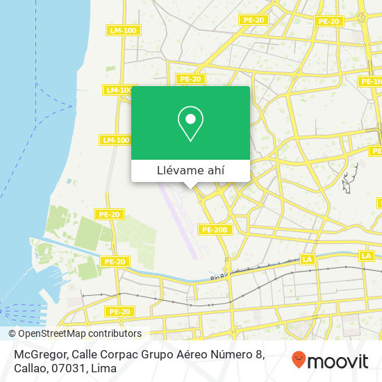 Mapa de McGregor, Calle Corpac Grupo Aéreo Número 8, Callao, 07031
