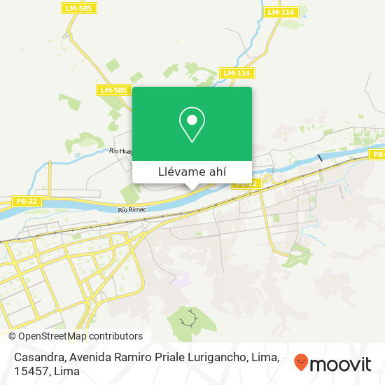 Mapa de Casandra, Avenida Ramiro Priale Lurigancho, Lima, 15457