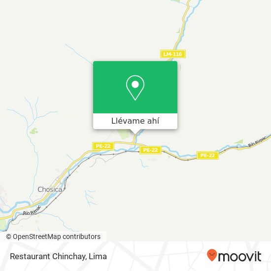 Mapa de Restaurant Chinchay, Avenida San Martin Vista Alegre, Santa Eulalia, 15501