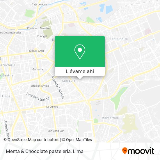 Mapa de Menta & Chocolate pasteleria