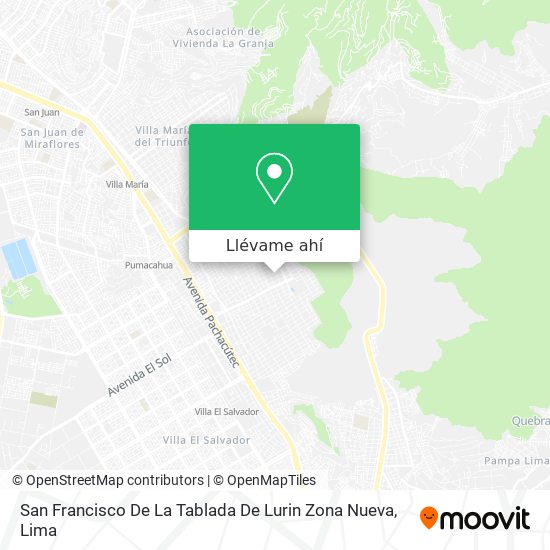 Mapa de San Francisco De La Tablada De Lurin Zona Nueva