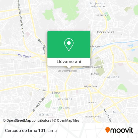 Mapa de Cercado de Lima 101
