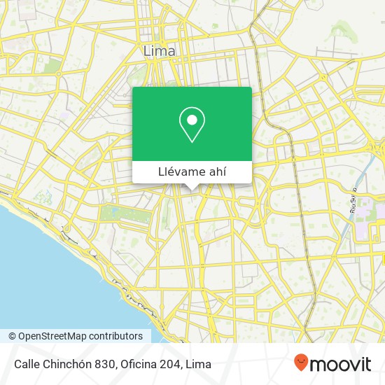 Mapa de Calle Chinchón 830, Oficina 204