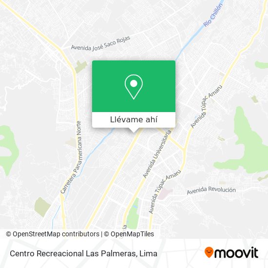 Mapa de Centro Recreacional Las Palmeras