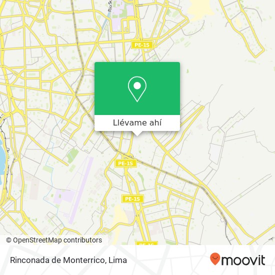 Mapa de Rinconada de Monterrico