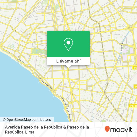 Mapa de Avenida Paseo de la Republica & Paseo de la República