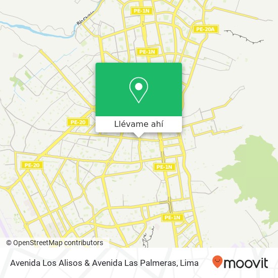 Mapa de Avenida Los Alisos & Avenida Las Palmeras