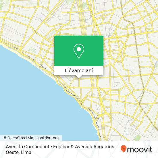 Mapa de Avenida Comandante Espinar & Avenida Angamos Oeste