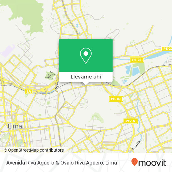 Mapa de Avenida Riva Agüero & Ovalo Riva Agüero