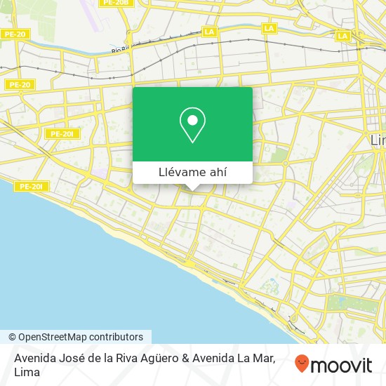 Mapa de Avenida José de la Riva Agüero & Avenida La Mar