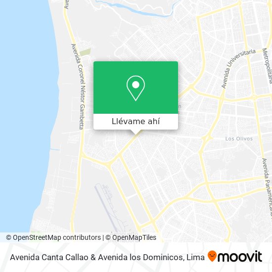 Mapa de Avenida Canta Callao & Avenida los Dominicos