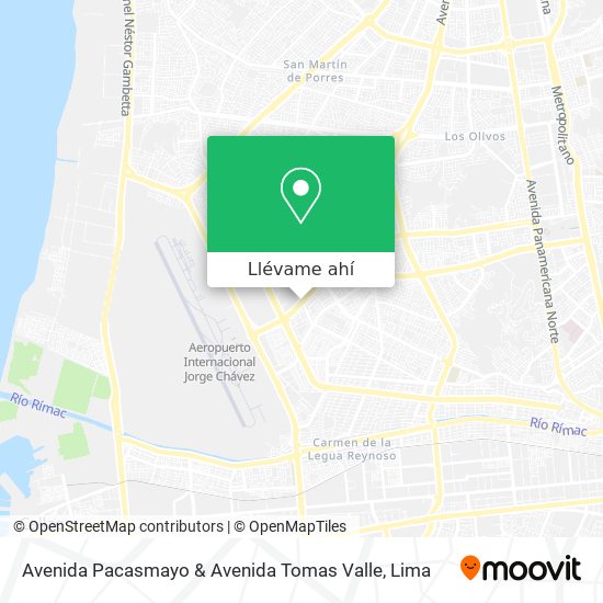 Mapa de Avenida Pacasmayo & Avenida Tomas Valle