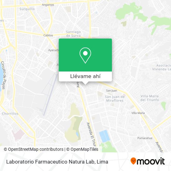 Mapa de Laboratorio Farmaceutico Natura Lab
